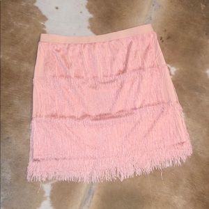 Fringe mini skirt